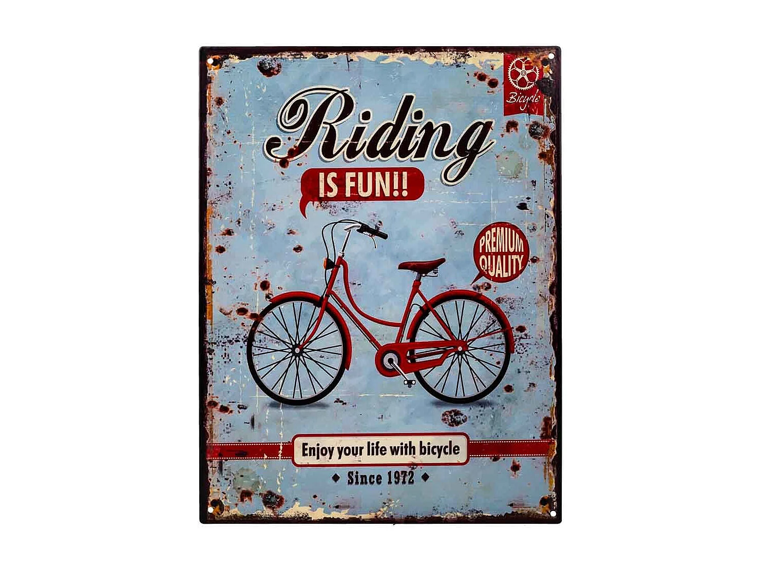 Placa metálica azul 25x33x0,6