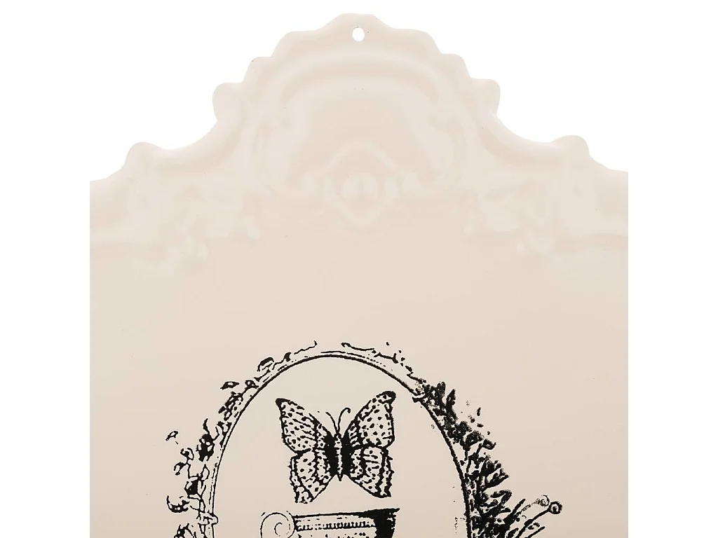 Placa decorativa metálica 46x28x1