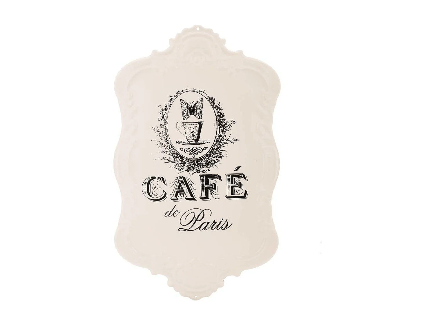 Piatto decorativo in metallo 46x28x1h