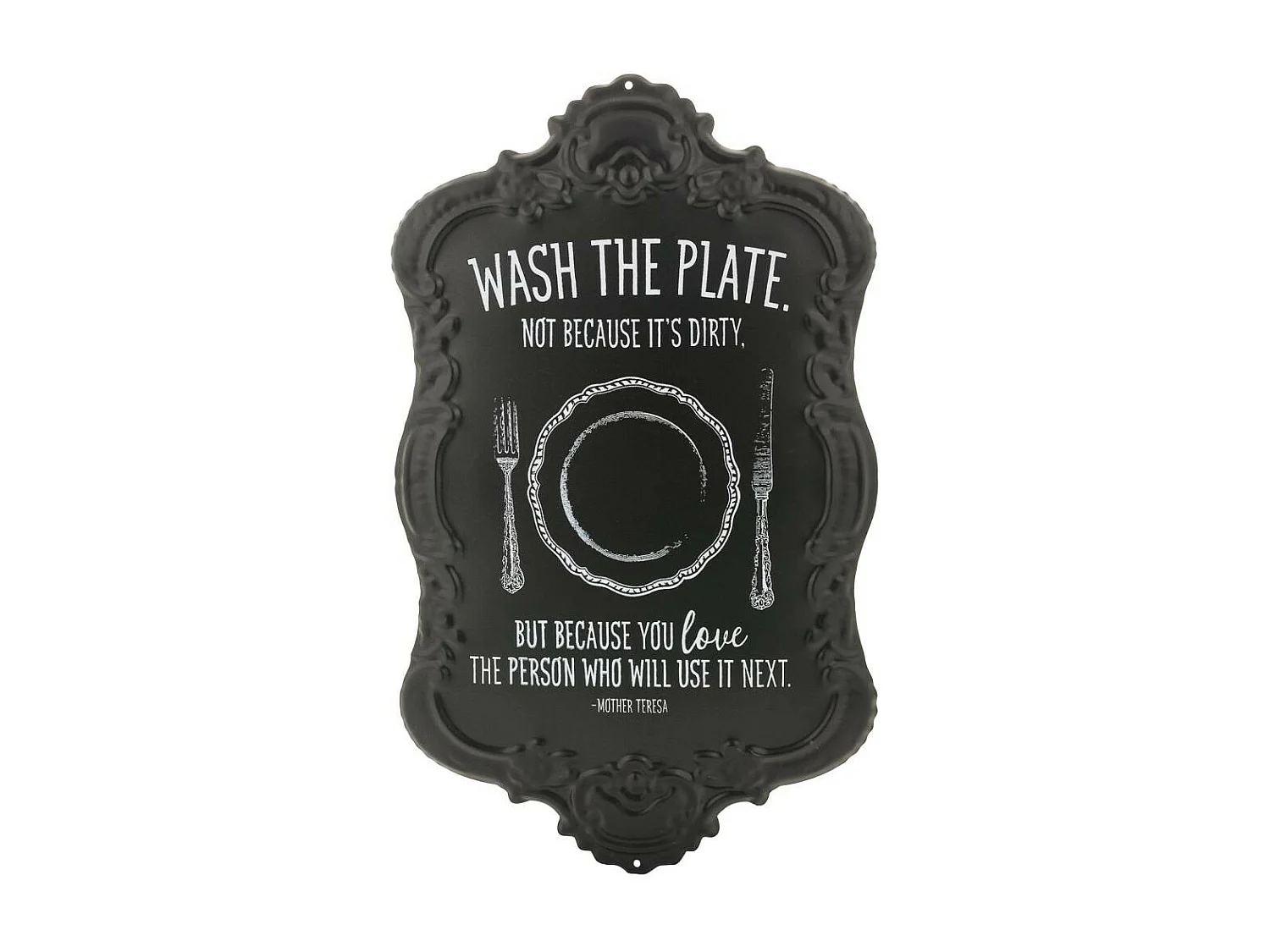 Placa de de decoración de metal 46x28x1