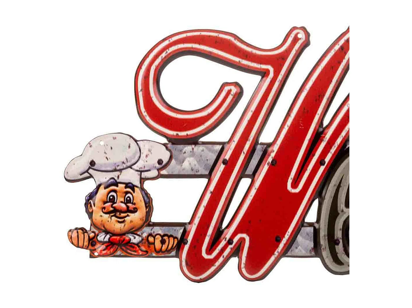 Wanddekorationsplatte aus Metall 20x59x1h cm