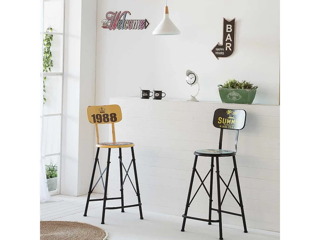 Wanddekorationsplatte aus Metall 20x59x1h cm