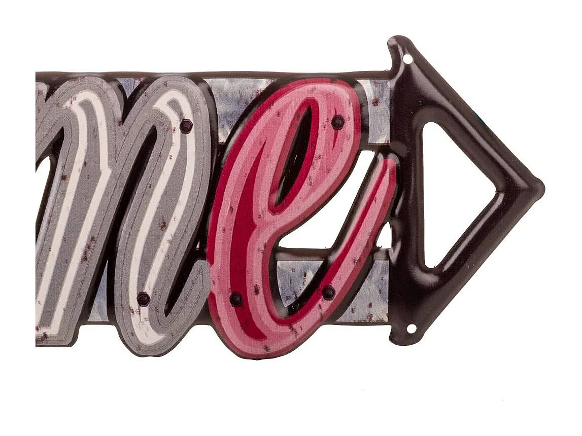 Wanddekorationsplatte aus Metall 20x59x1h cm