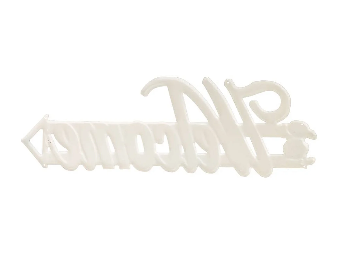 Wanddekorationsplatte aus Metall 20x59x1h cm