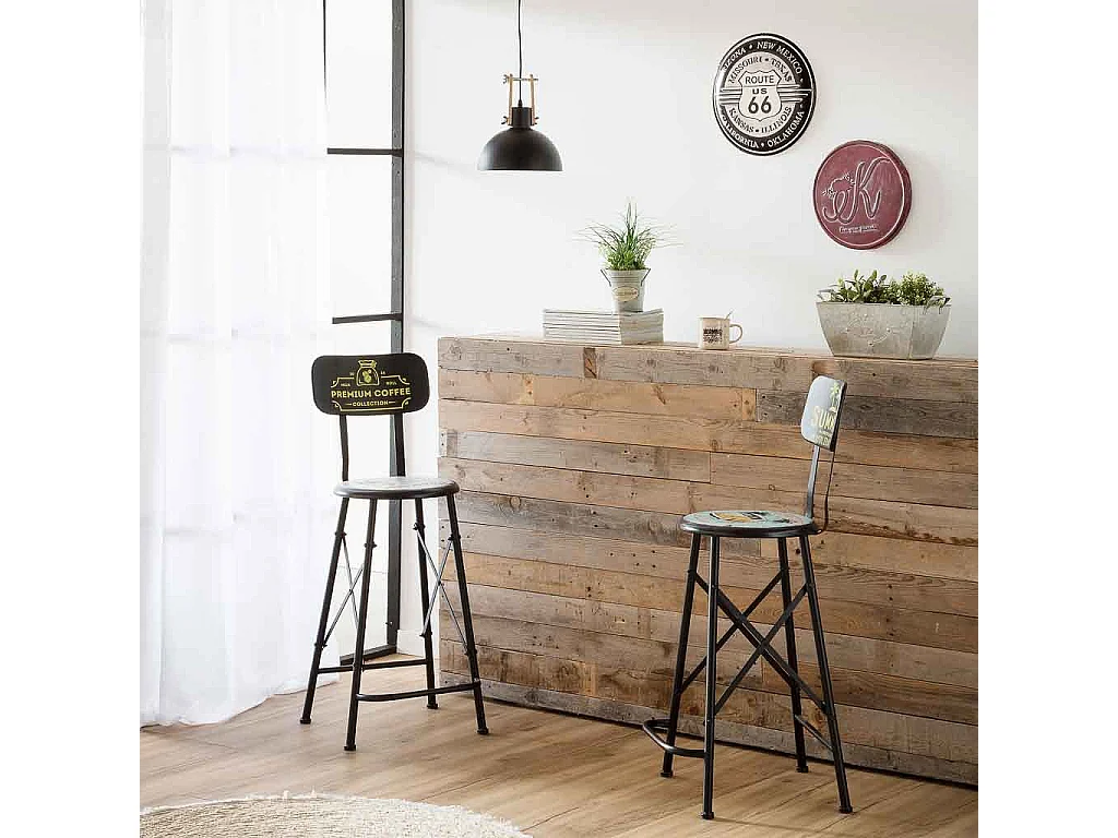 Placa de de decoración de metal 30x2x30