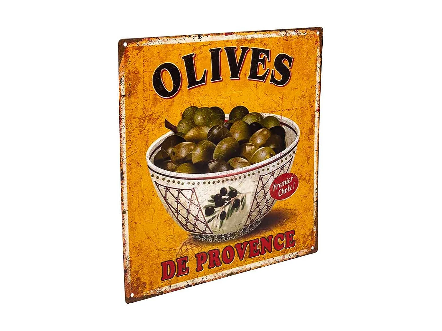 Targa in metallo giallo 30x30x0,6h