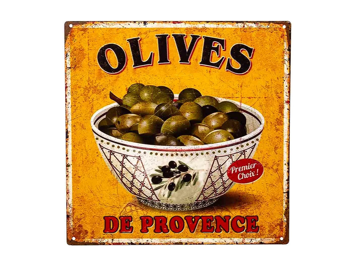 Targa in metallo giallo 30x30x0,6h