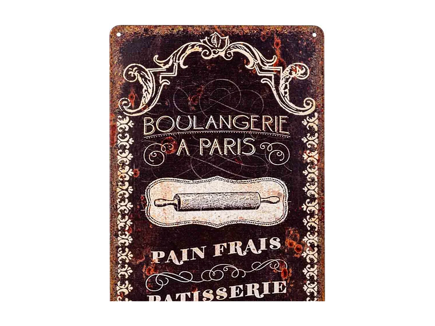 Plaque de métal marron 20x50x0,6h