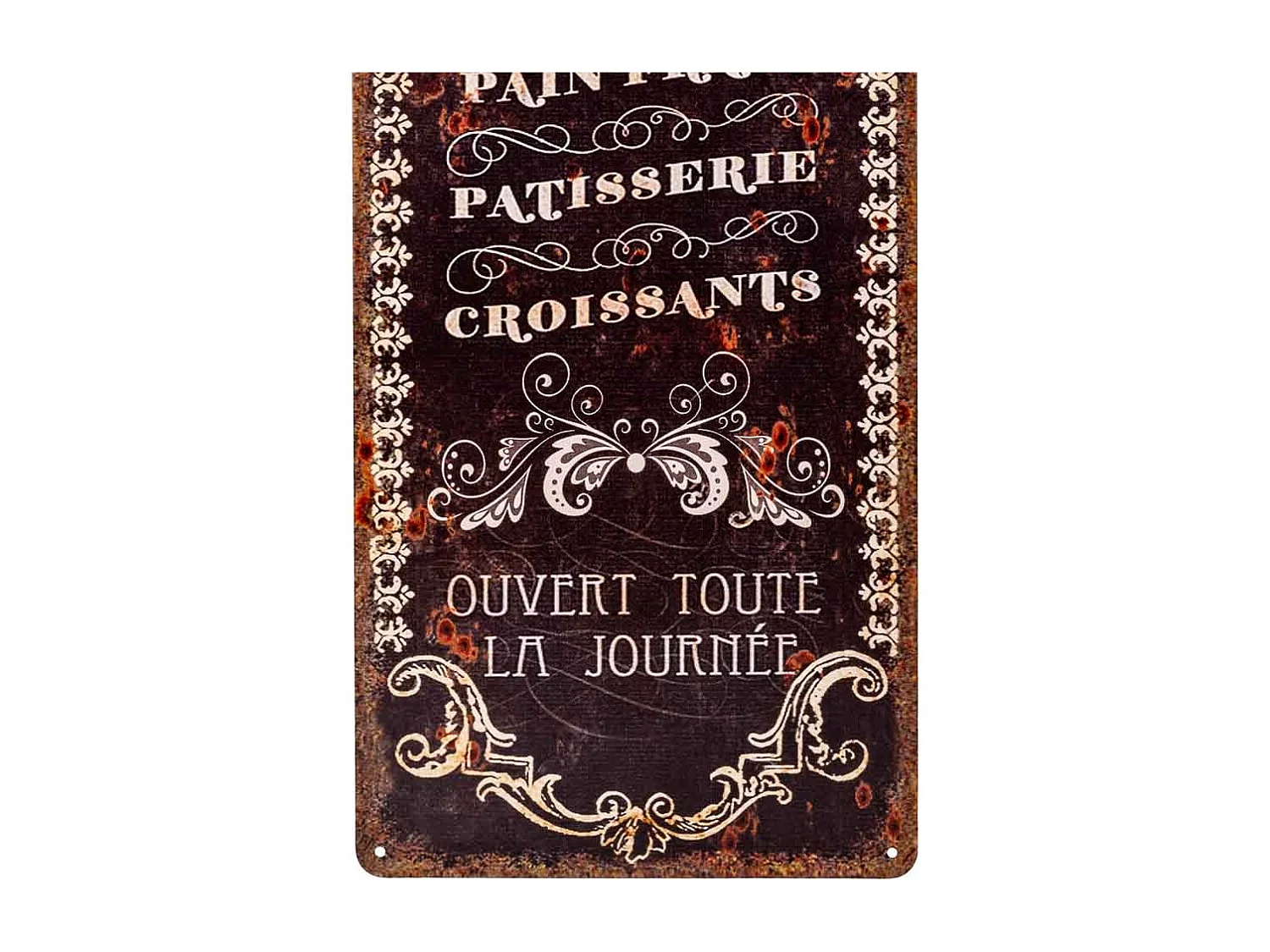 Plaque de métal marron 20x50x0,6h