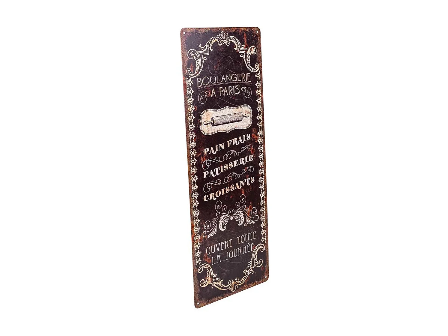 Placa de de metal marrón 20x50x0,6