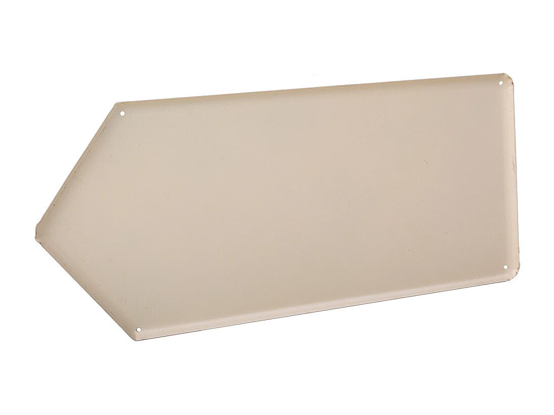 Piatto metallo panna 20x42x1h