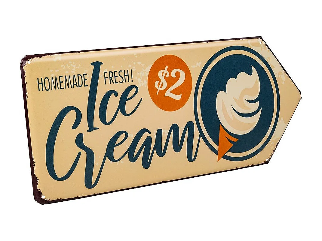 Placa de de metal color crema 20x42x1