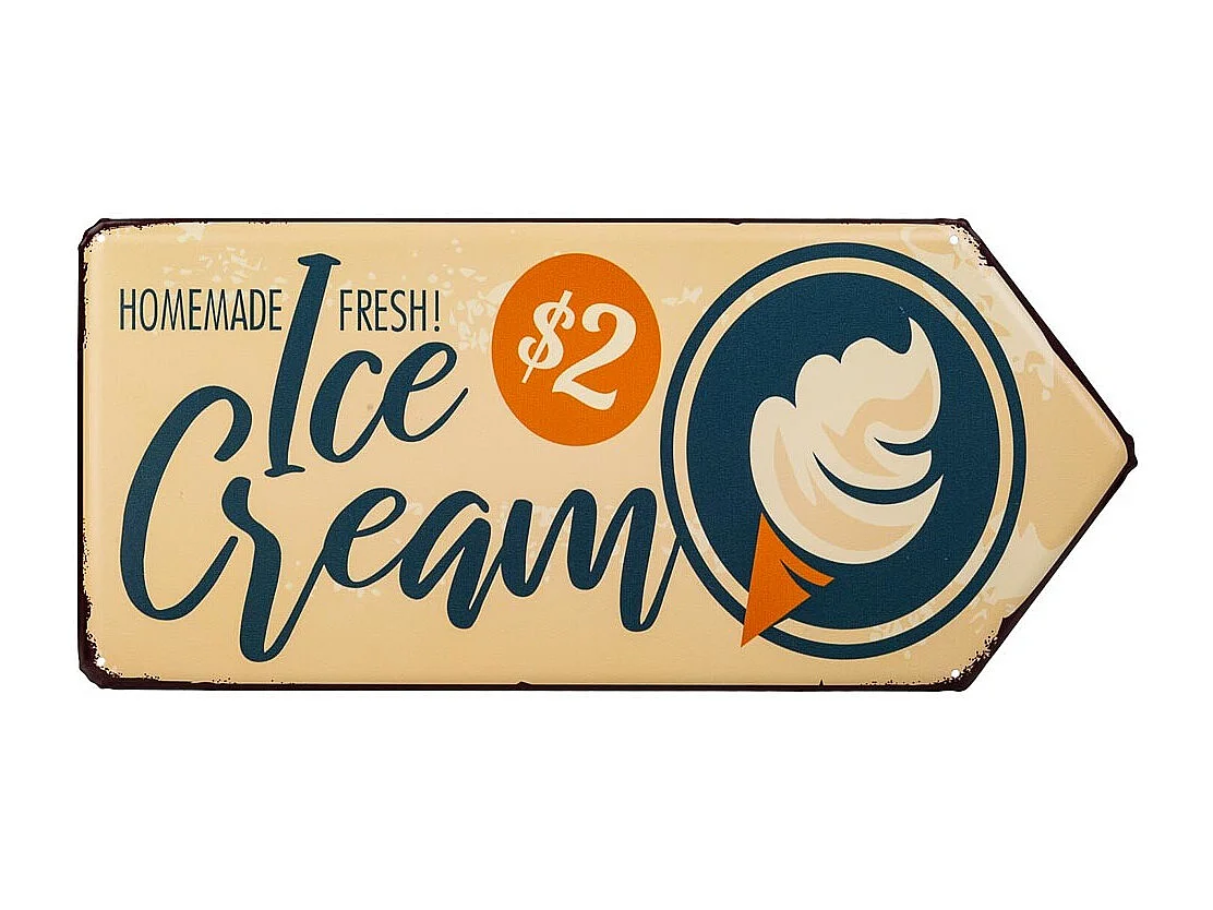 Placa de de metal color crema 20x42x1