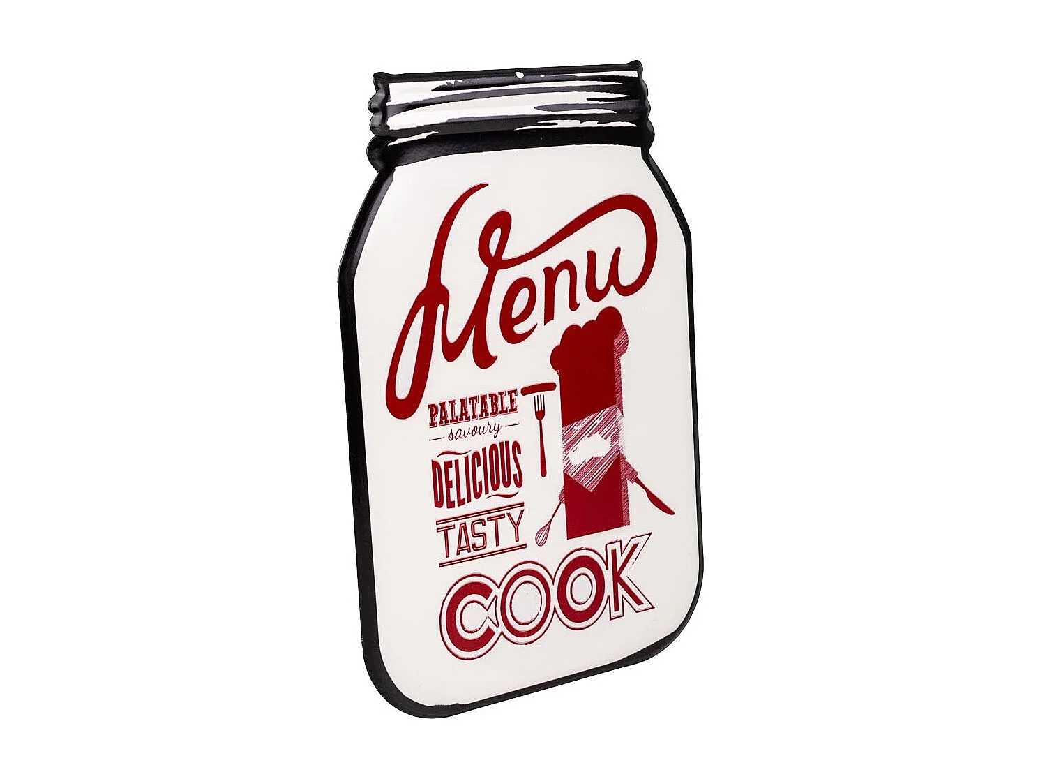 Rote Metallplatte 30x20x1h cm