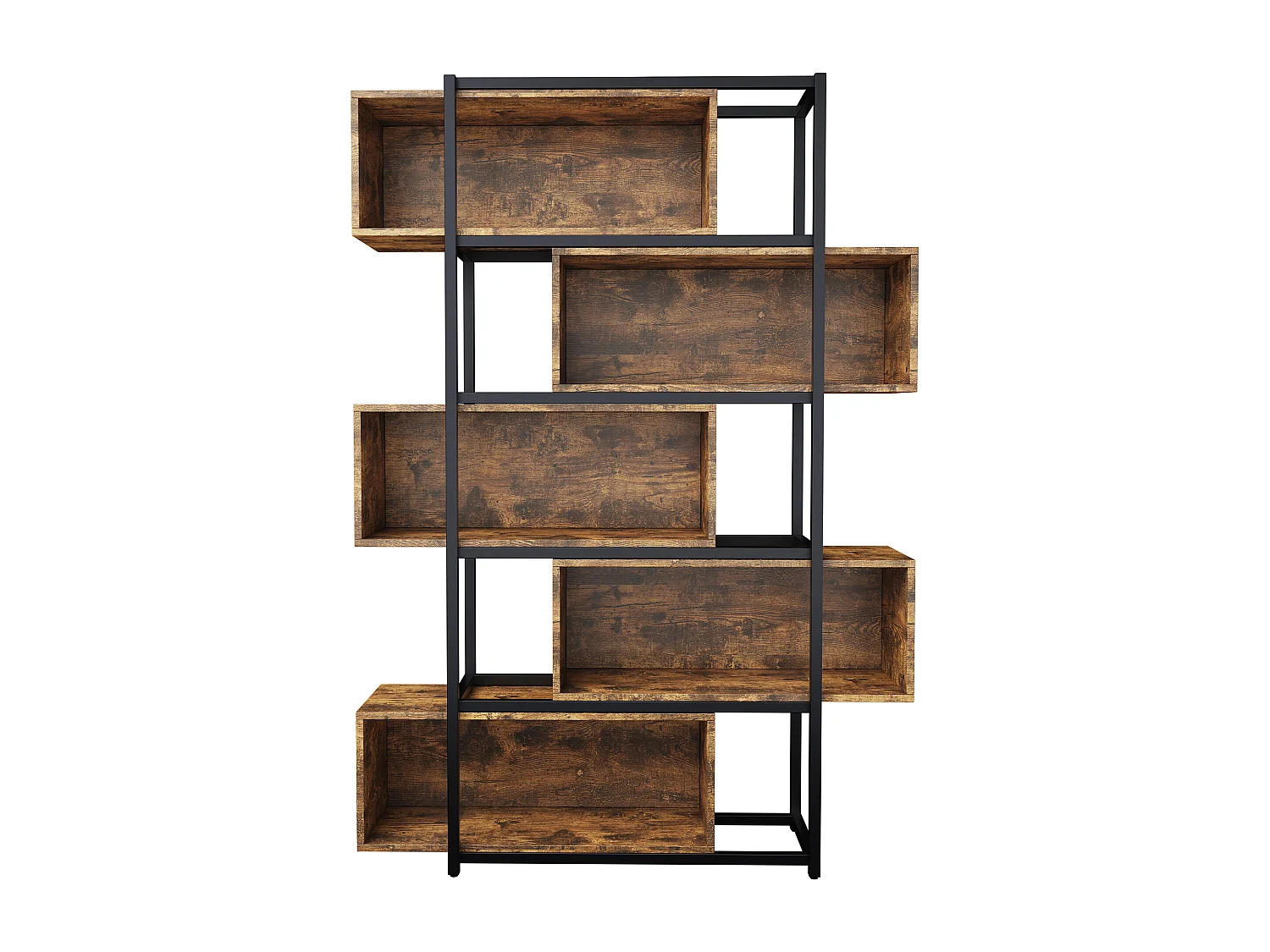 Estante de 5 andares com prateleiras - 121 x 35 x 176 cm - Castanho