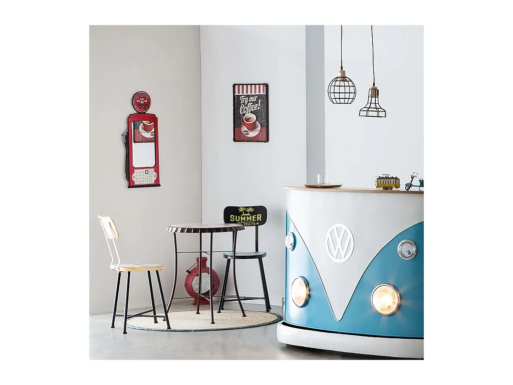 Mesa de metal roja 60x75 cm