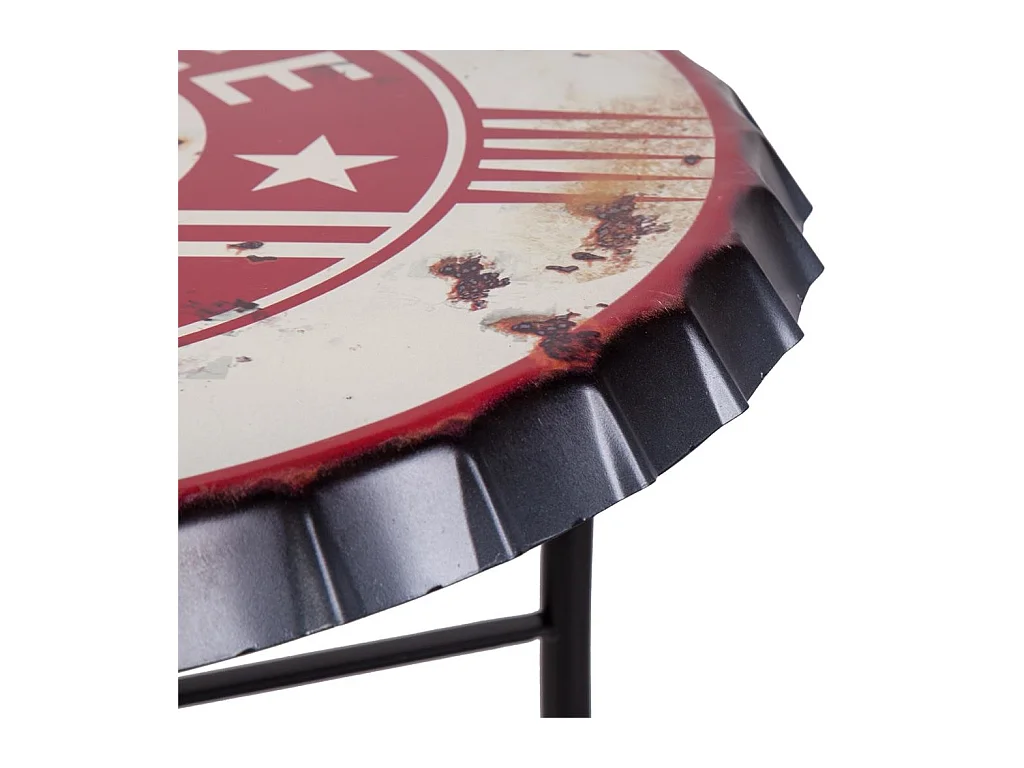 Mesa de metal roja 60x75 cm