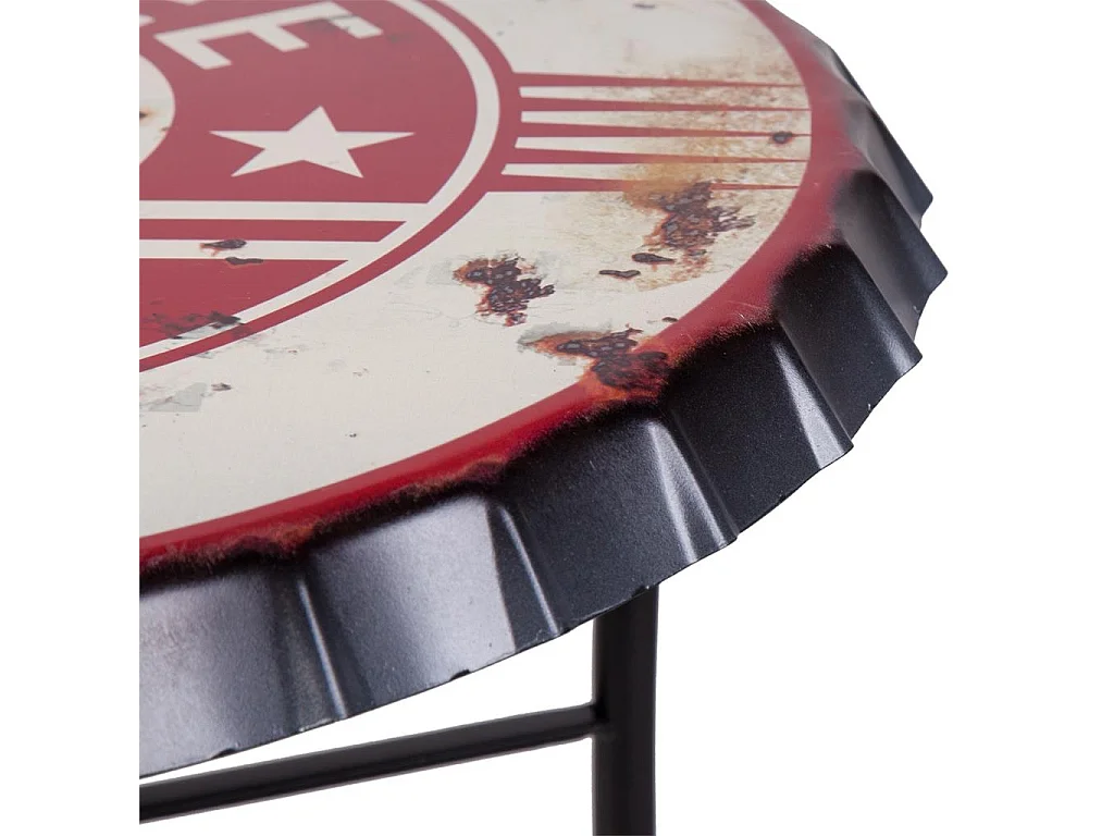 Mesa em metal vermelha 60x75 cm