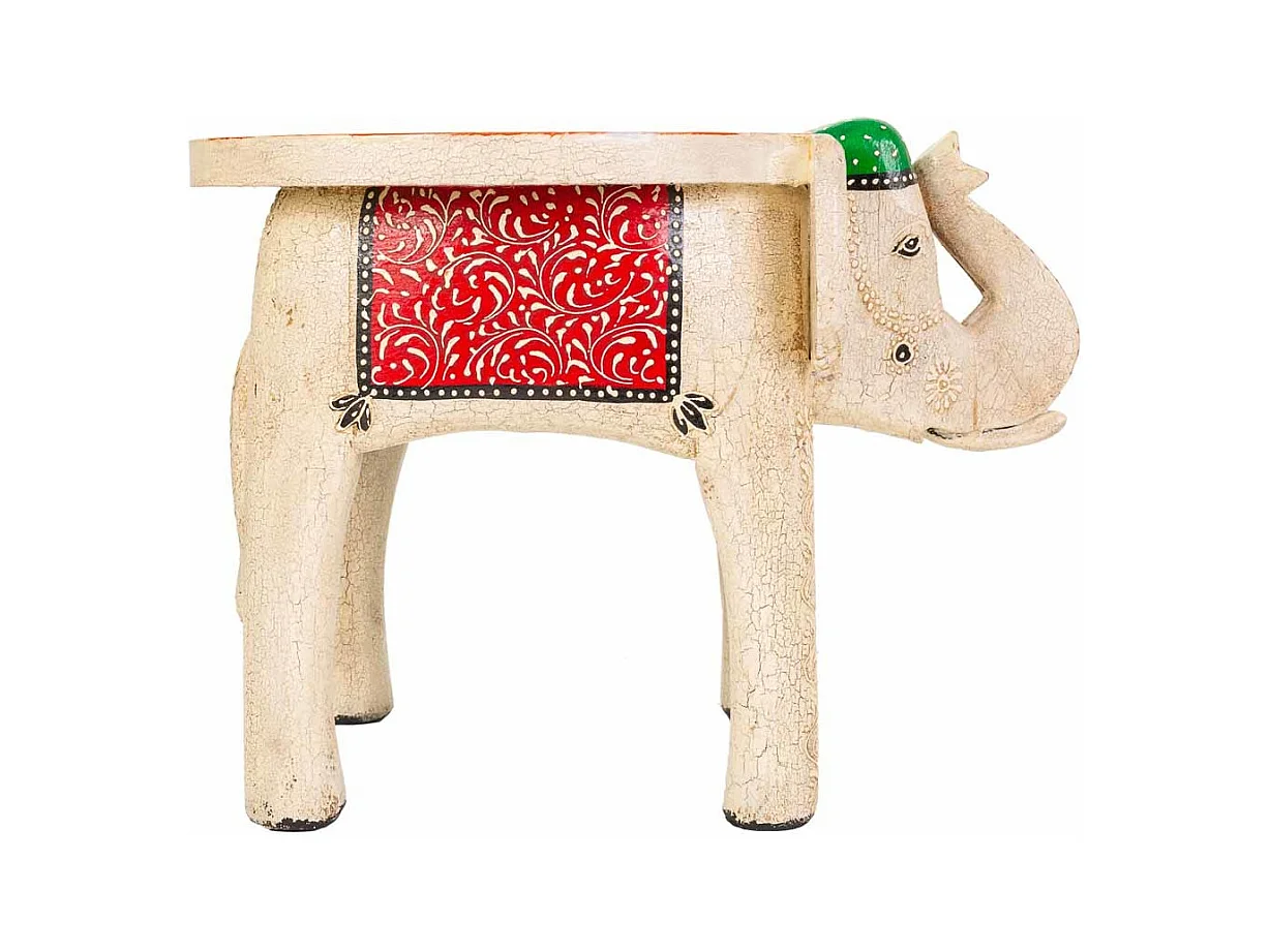 Tavolino da caffè in legno dipinto artigianale 50x36,5x36,5h cm
