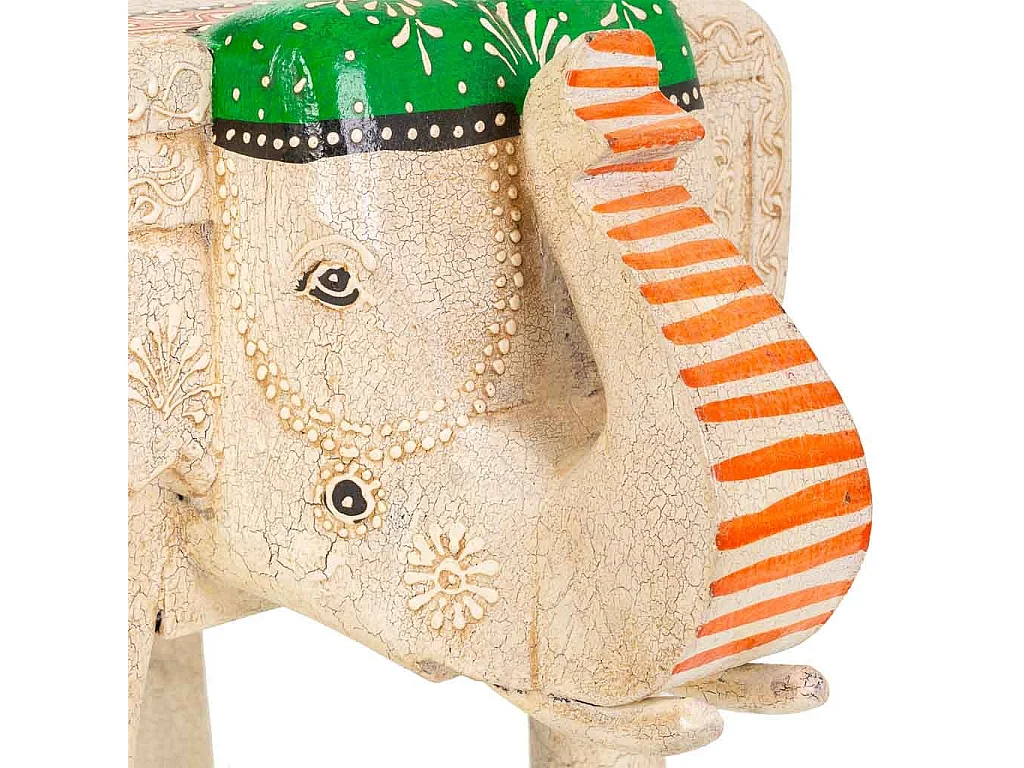 Couchtisch aus handbemaltem Holz 50x36,5x36,5h cm