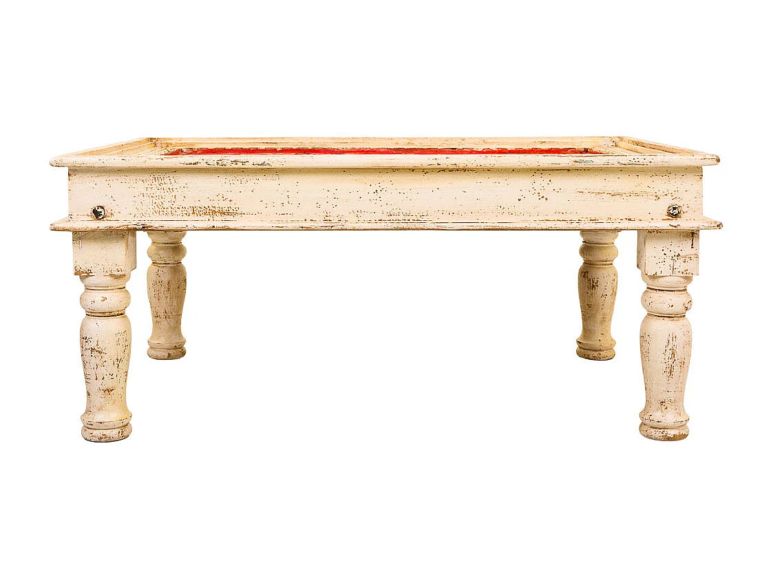 Table basse en bois finition artisanale 110x78x48h cm