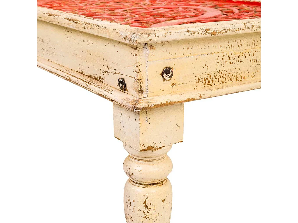 Tavolino da caffè in legno finitura artigianale 110x78x48h cm