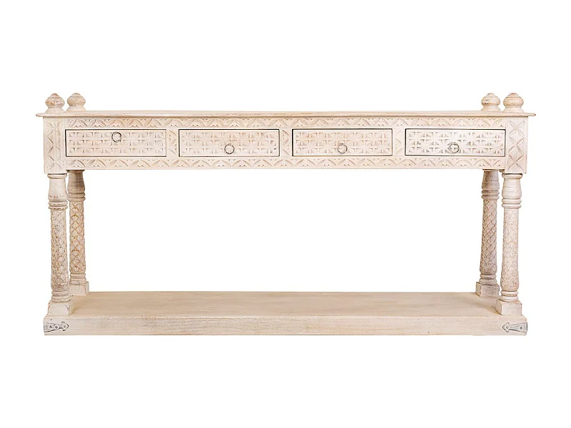 Mueble de entrada in legno finitura artigianale 196x46x97h cm