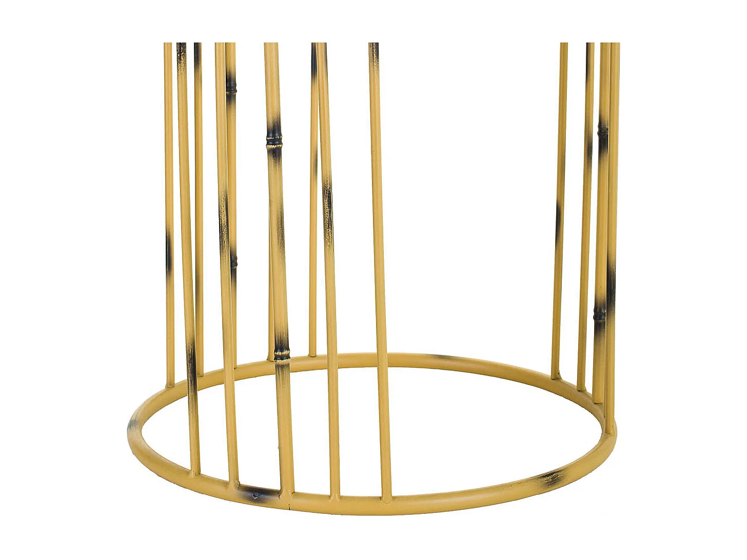 Gelber Blumentopf aus Metall, 39x39x48h cm