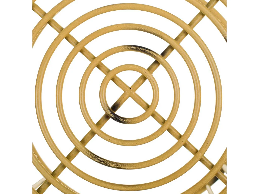 Gelber Blumentopf aus Metall, 39x39x48h cm