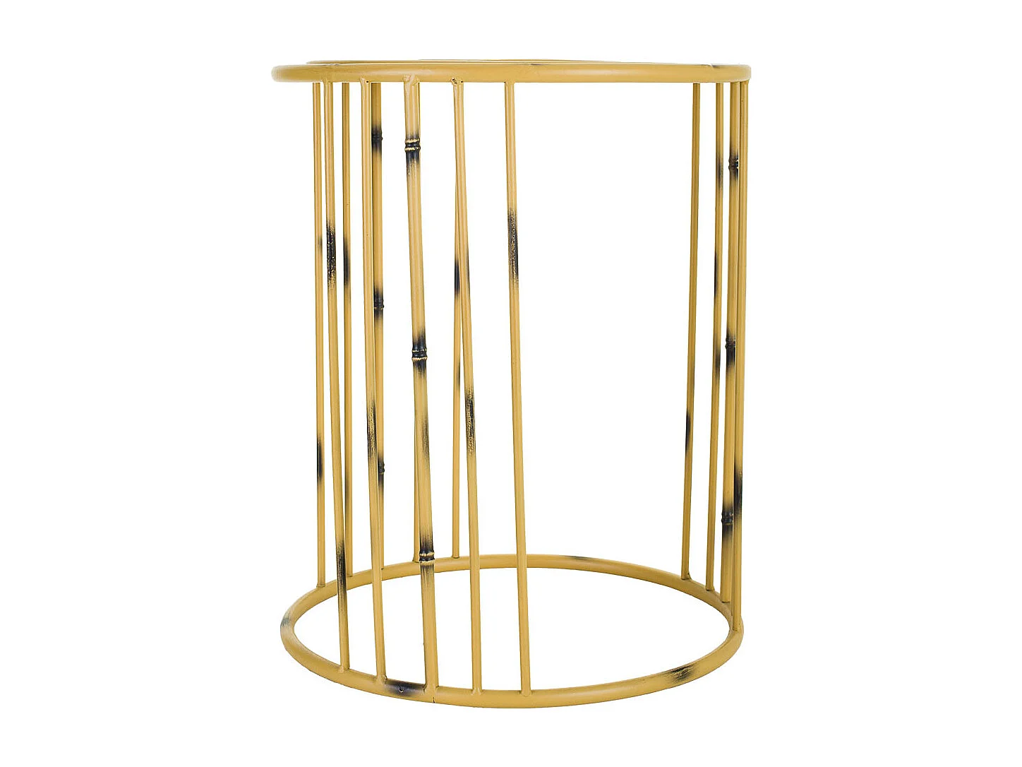 Vaso de metal amarelo 39x39x48