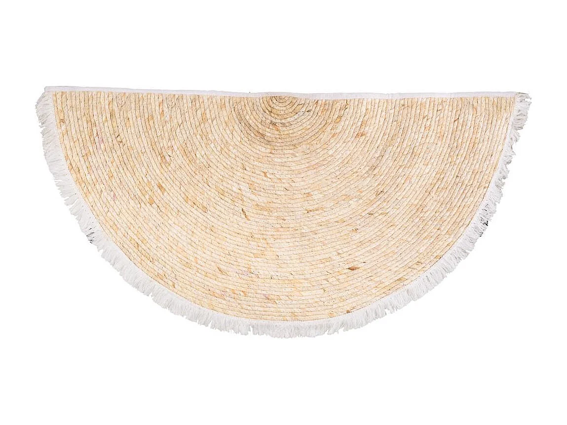 Alfombra fibra natural tejido artesanal marrón 100x50x1