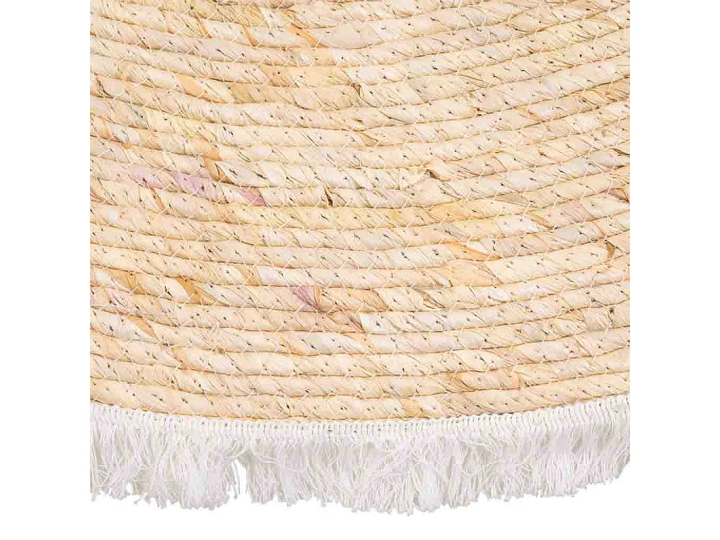 Alfombra fibra natural tejido artesanal marrón 100x50x1