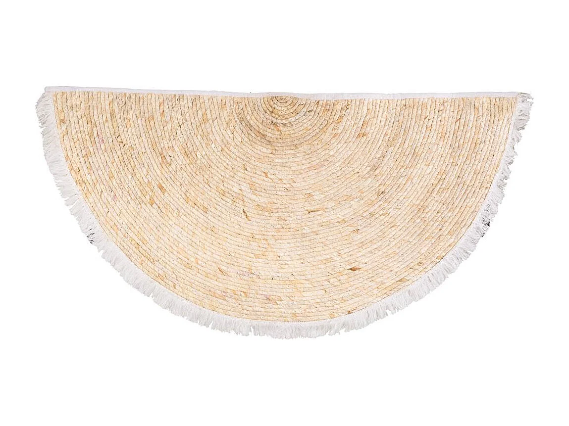 Alfombra fibra natural tejido artesanal marrón 100x50x1