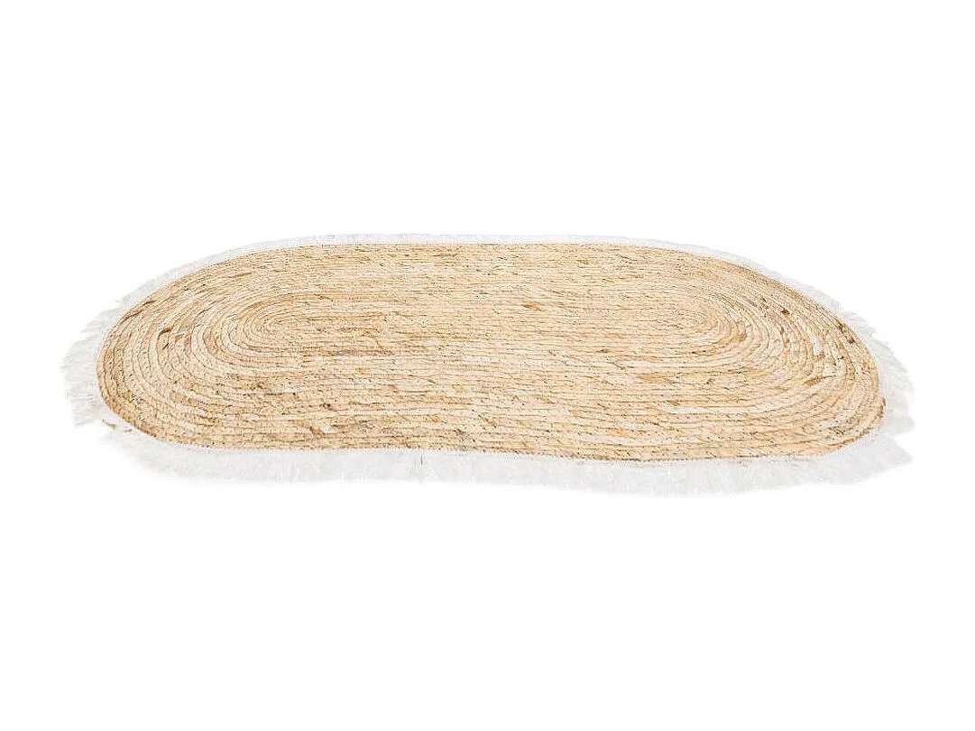 Tapete marrom feito à mão em fibra natural 100x50x1