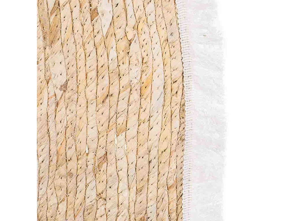 Tapete marrom feito à mão em fibra natural 100x50x1