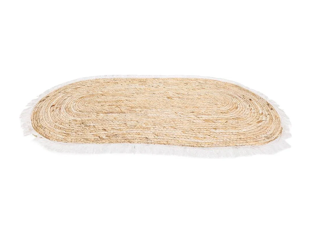 Tappeto marrone in fibra naturale intrecciato a mano 100x50x1h
