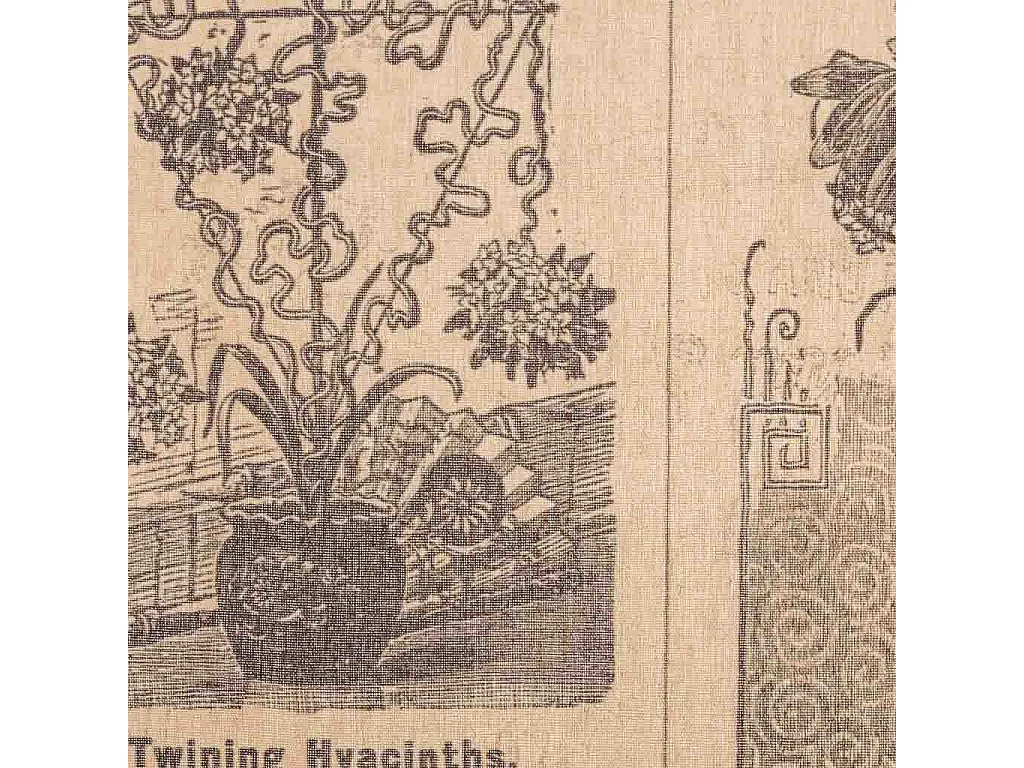 Tela in tessuto pergamena stampata 55x75x2,5h