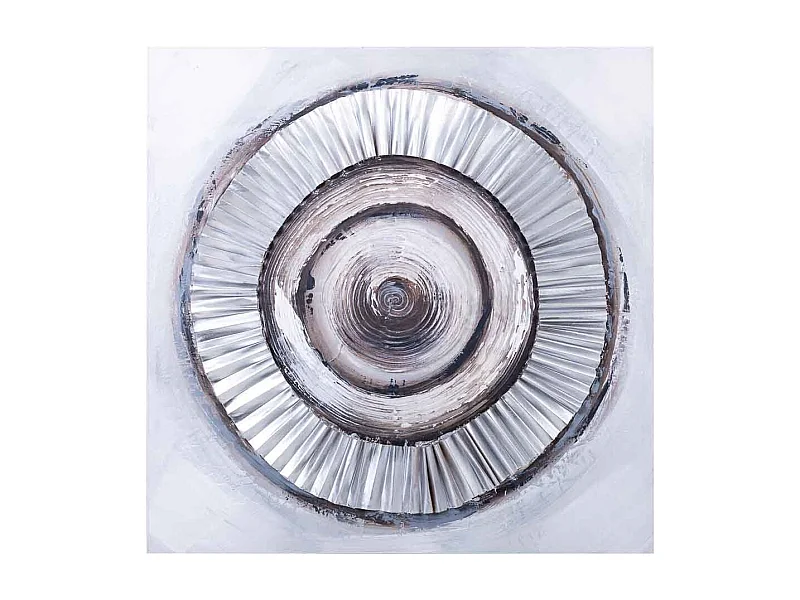 Handgemaltes Reliefgemälde 80x80x3h cm