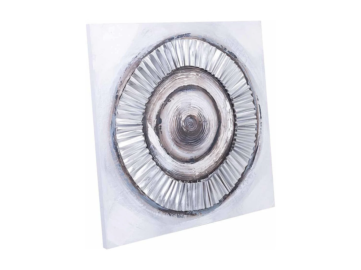 Cuadro con relieve pintado a mano 80x80x3