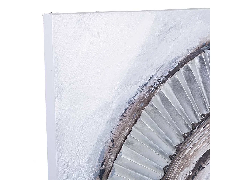 Cuadro con relieve pintado a mano 80x80x3