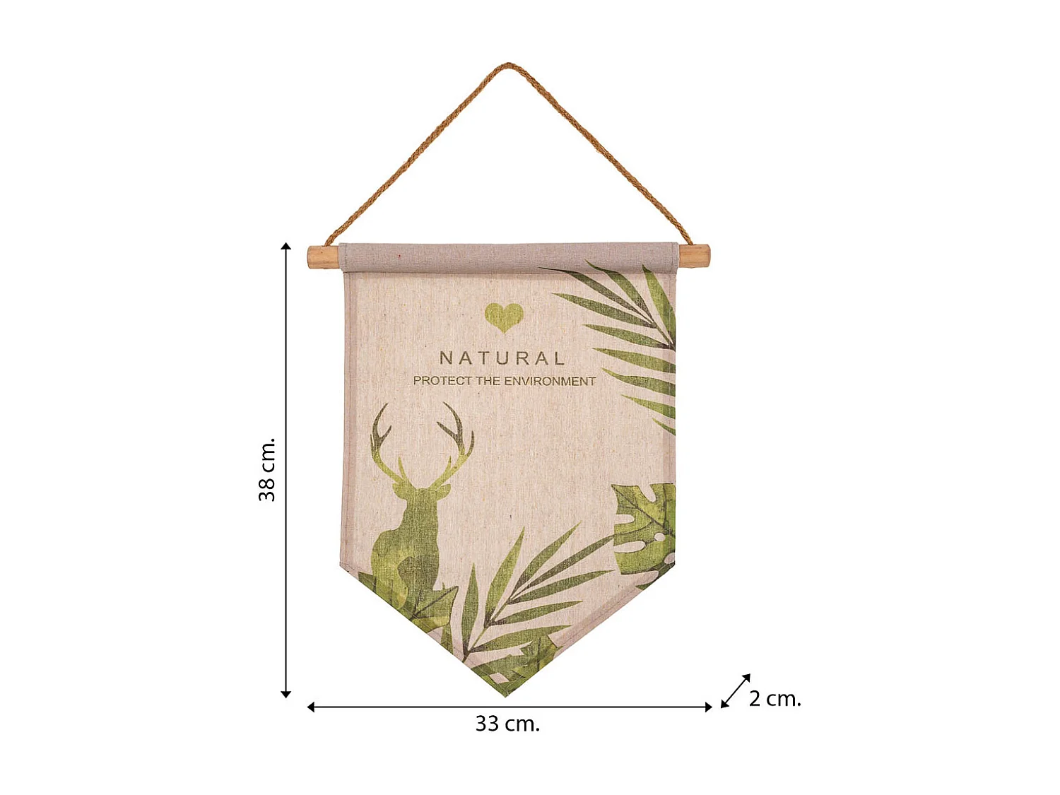 Bedruckter Pergamentstoff, 33 x 38 x 2 cm