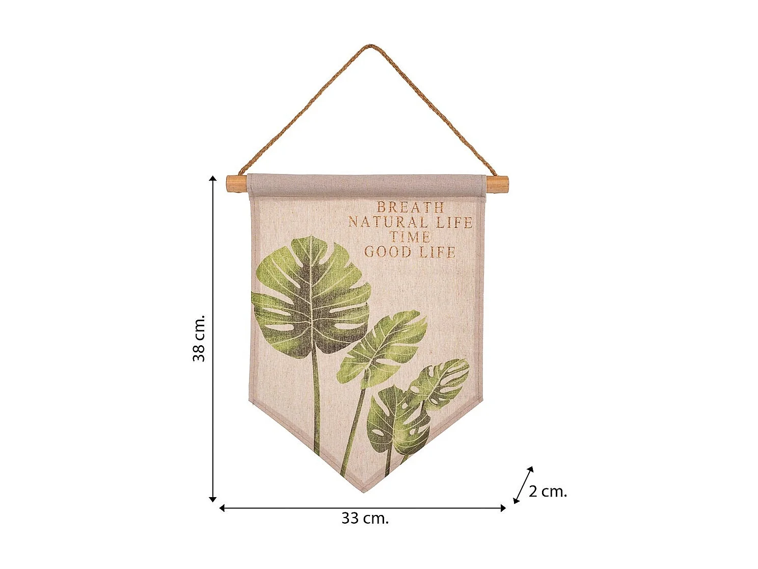 Tela in tessuto stampato pergamena 33x38x2h