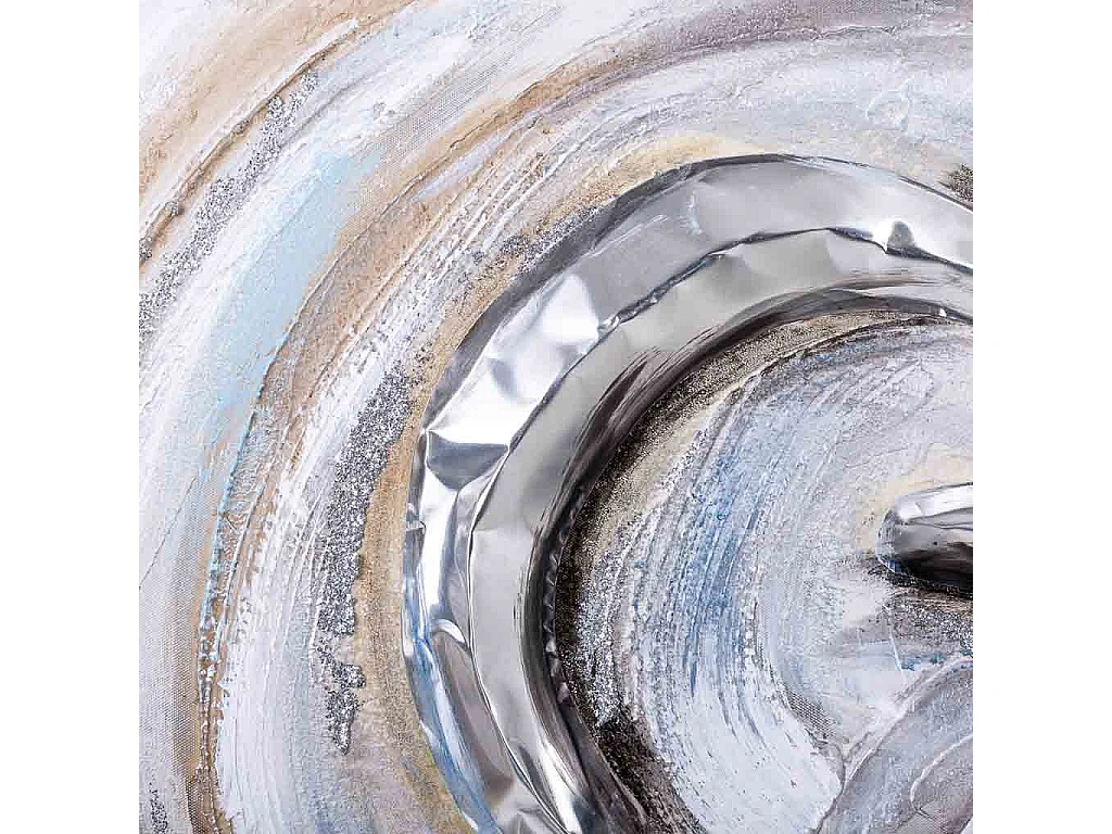 Cuadro con relieve pintado a mano 80x80x3