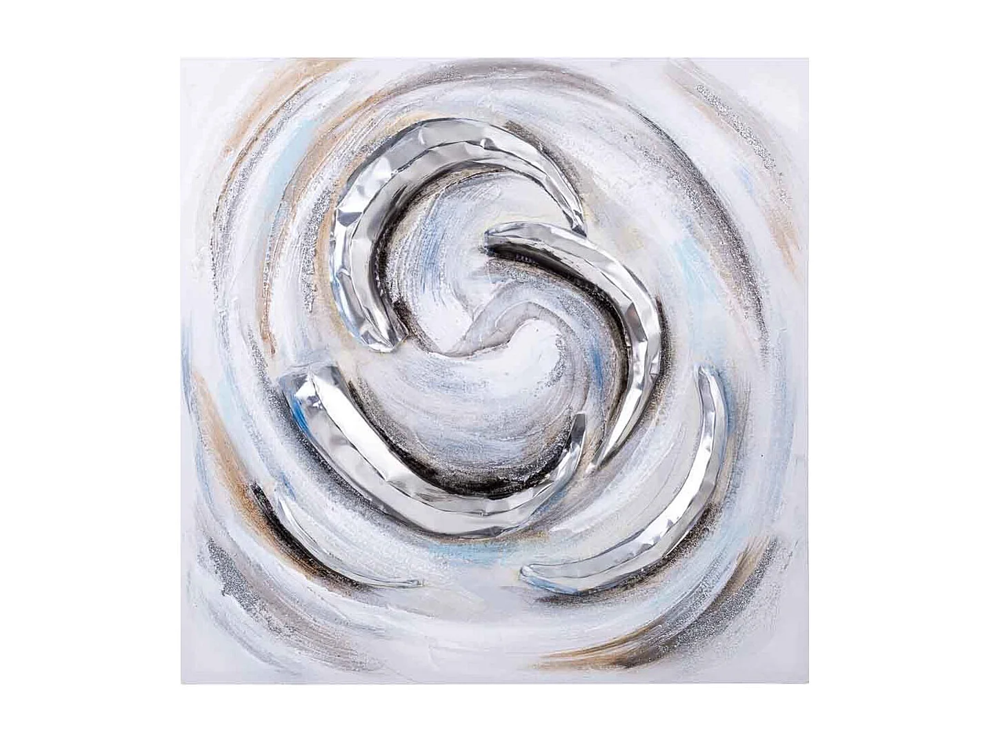 Cuadro con relieve pintado a mano 80x80x3