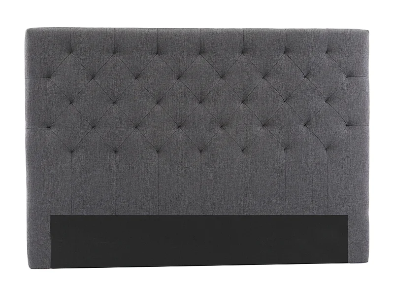 Tête de lit capitonnée en tissu gris foncé L160 cm ENGUERRAND
