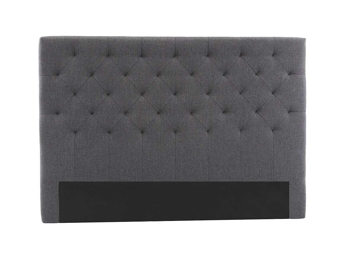 Tête de lit capitonnée en tissu gris foncé L160 cm ENGUERRAND