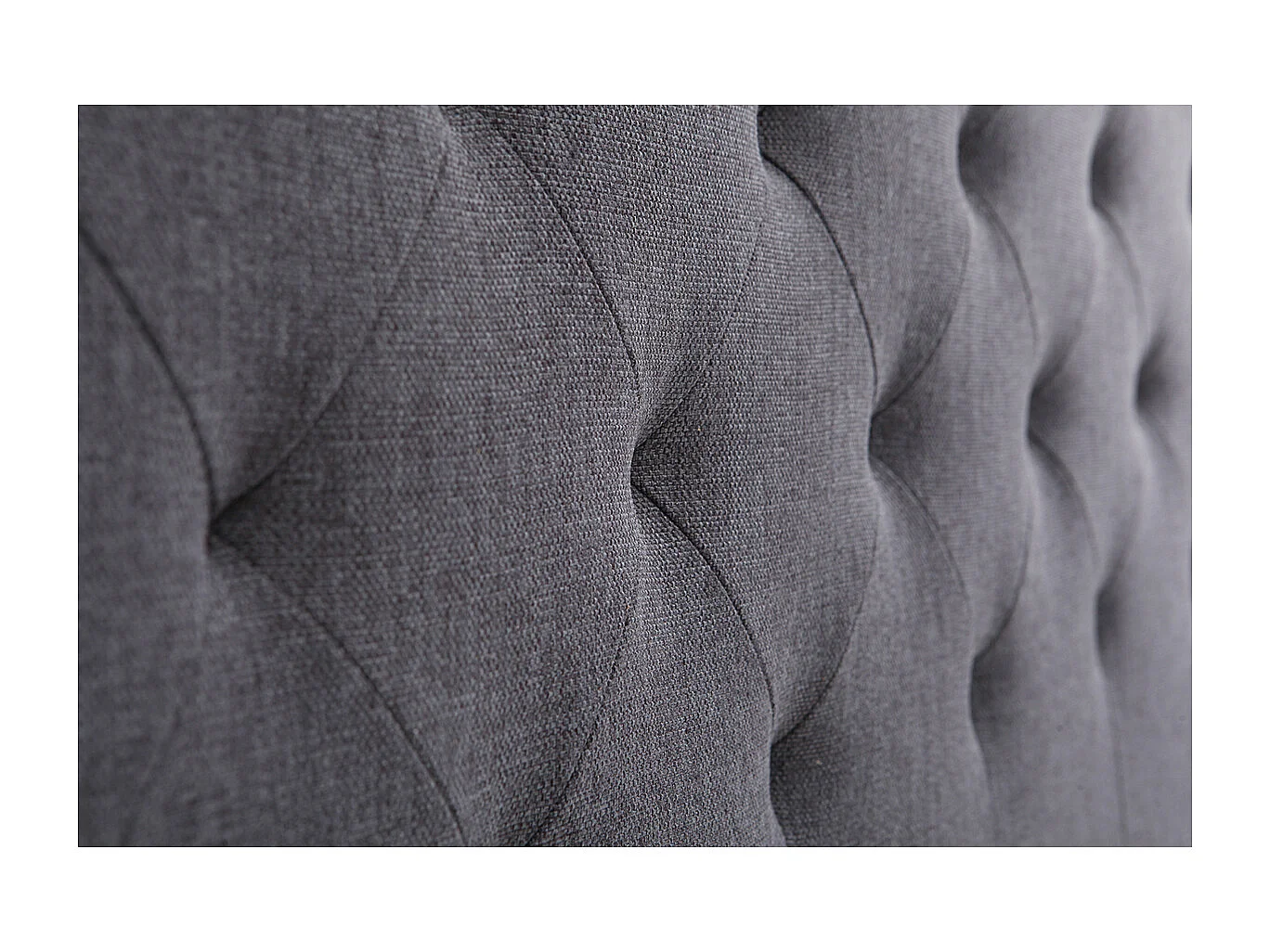 Testiera del letto in tessuto Grigio scuro 160cm ENGUERRAND