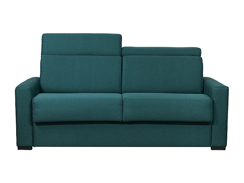 Schlafsofa entenblau mit 18 cm Matratze und verstellbaren Kopfstützen NORO