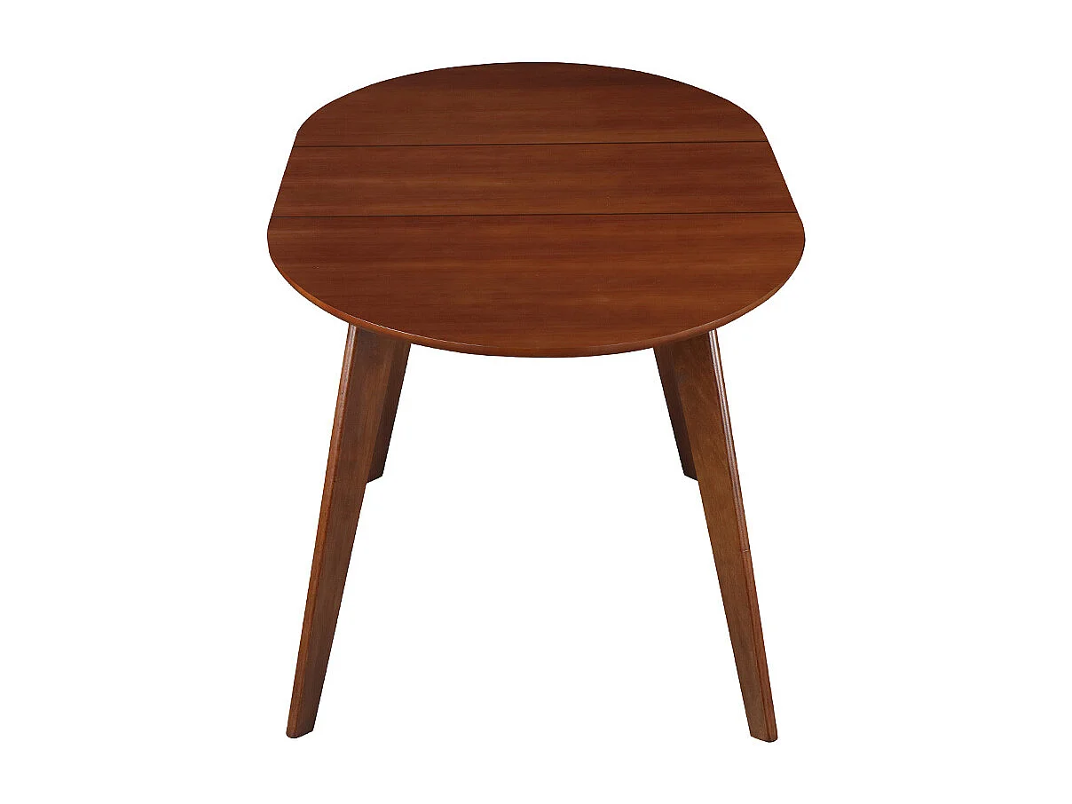 Table à manger extensible ovale en bois foncé L150-200 MARIK