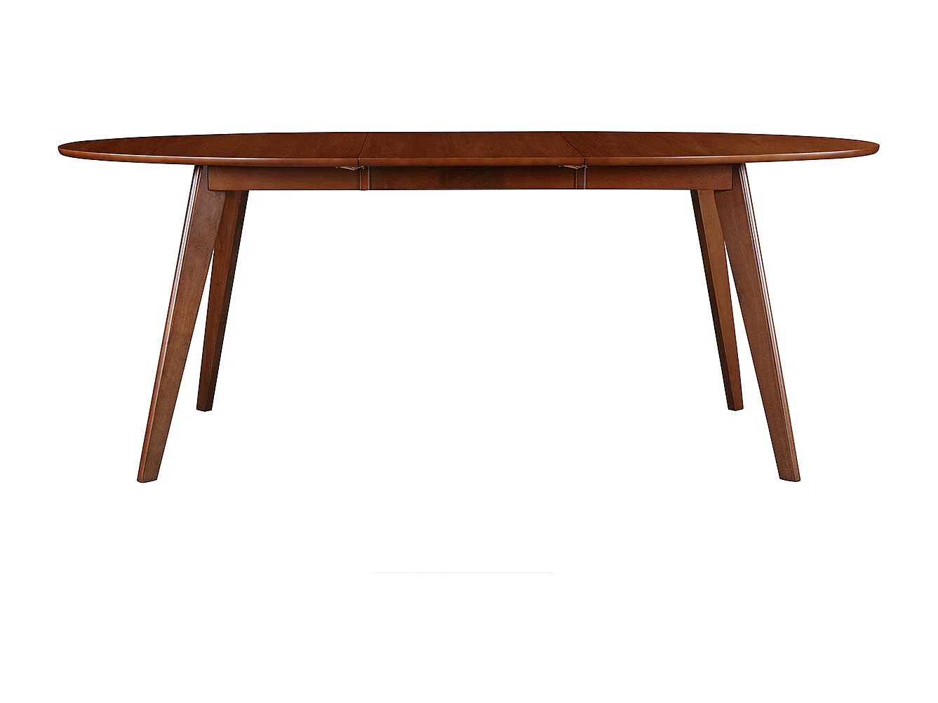 Table à manger extensible ovale en bois foncé L150-200 MARIK